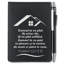 Bloc de notițe A7 cu pix, Domnul te va pazi!